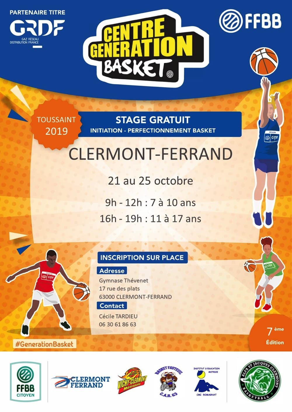L'ALFA accueille le Centre Génération Basket Clermont-Ferrand !
